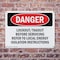 Signmission Lockout Tagout Before Servicing Refer To Danger Sign, Plastic, 10in W x 7in L, 2PK OS-2PACK-DS-P-710-L-2434 - alternate 2